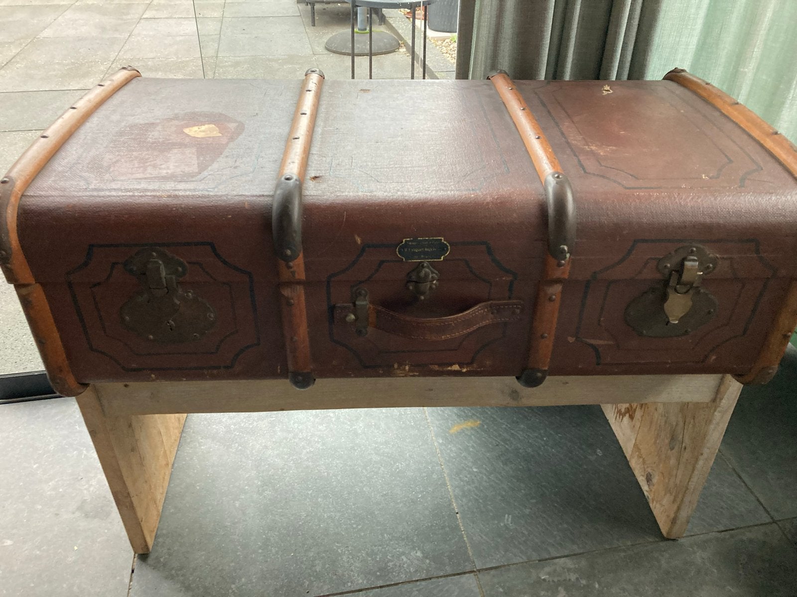 Antieke Vintage Reiskoffer / Koffer - Decoratief, Ophalen of Verzenden