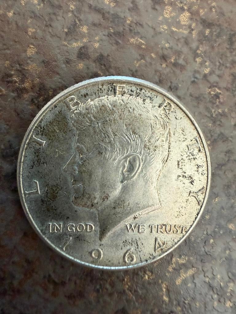 Half Dollar 1964 van J.F. Kennedy. Origineel geslagen munt., Ophalen of Verzenden, Noord-Amerika