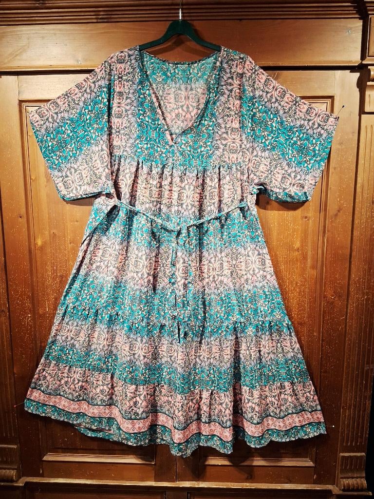 Prachtige Boho Maxi Dress One Size Unidiva, Kleding | Dames, Grote Maten, Ophalen of Verzenden, Zo goed als nieuw, Jurk
