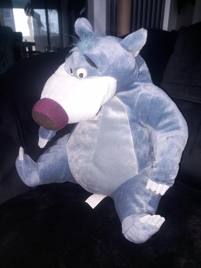 Baloo de Beer Knuffel - Jungle Boek Disney, Consumer.relations@disney.com, Disney, Blauw, Middelgroot (20 tot 80 cm)