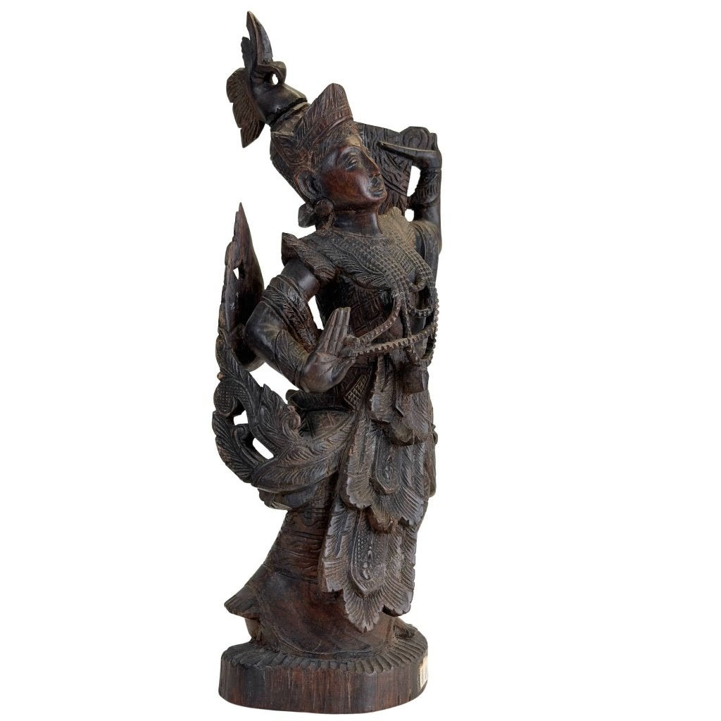 Kinnari – Birmaans teakhout – Mandalay, Overige herkomsten, Ophalen of Verzenden, Beeld, Hout