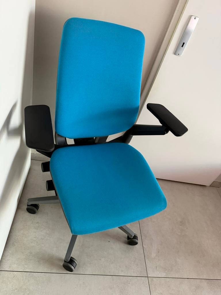 Steelcase Gesture bureaustoel, Ophalen, Gebruikt, Blauw, Bureaustoel