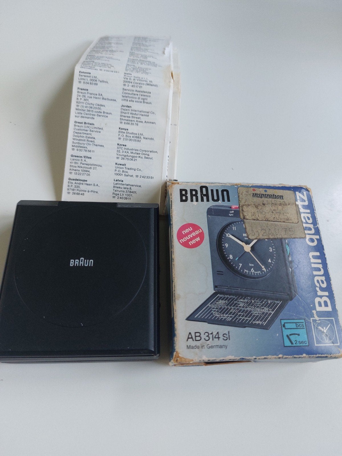 Vintage Braun Quartz AB 314 sl Reiswekker met Doos, Ophalen of Verzenden