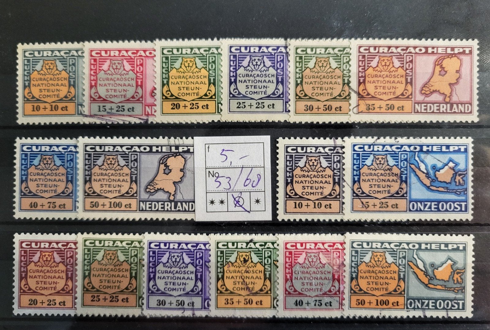 Curacao luchtpost 53/68, Ophalen of Verzenden, Gestempeld