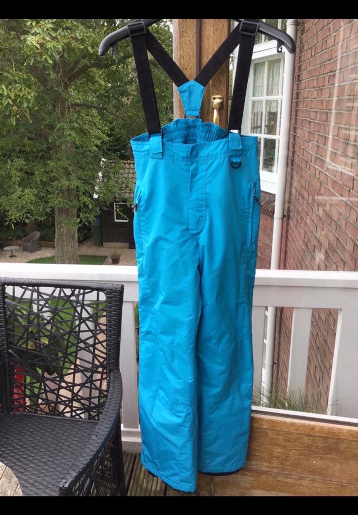 Skibroek, meer turquoise en níet gewoon blauw maat 146 / 152, Sport en Fitness, Skiën en Langlaufen, Overige merken, 100 tot 140 cm