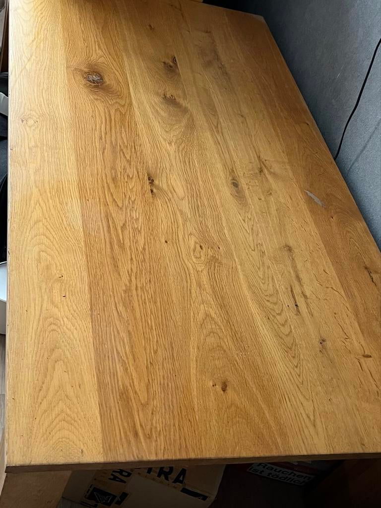 Salontafel onbehandeld licht eikenhout 130x70x40, Ophalen, Gebruikt, 100 tot 150 cm, Eikenhout