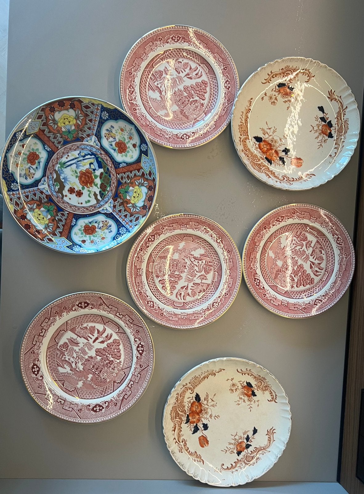 Set van antieke bordjes 7, Ophalen, Zo goed als nieuw, Overige stijlen, Bord(en)
