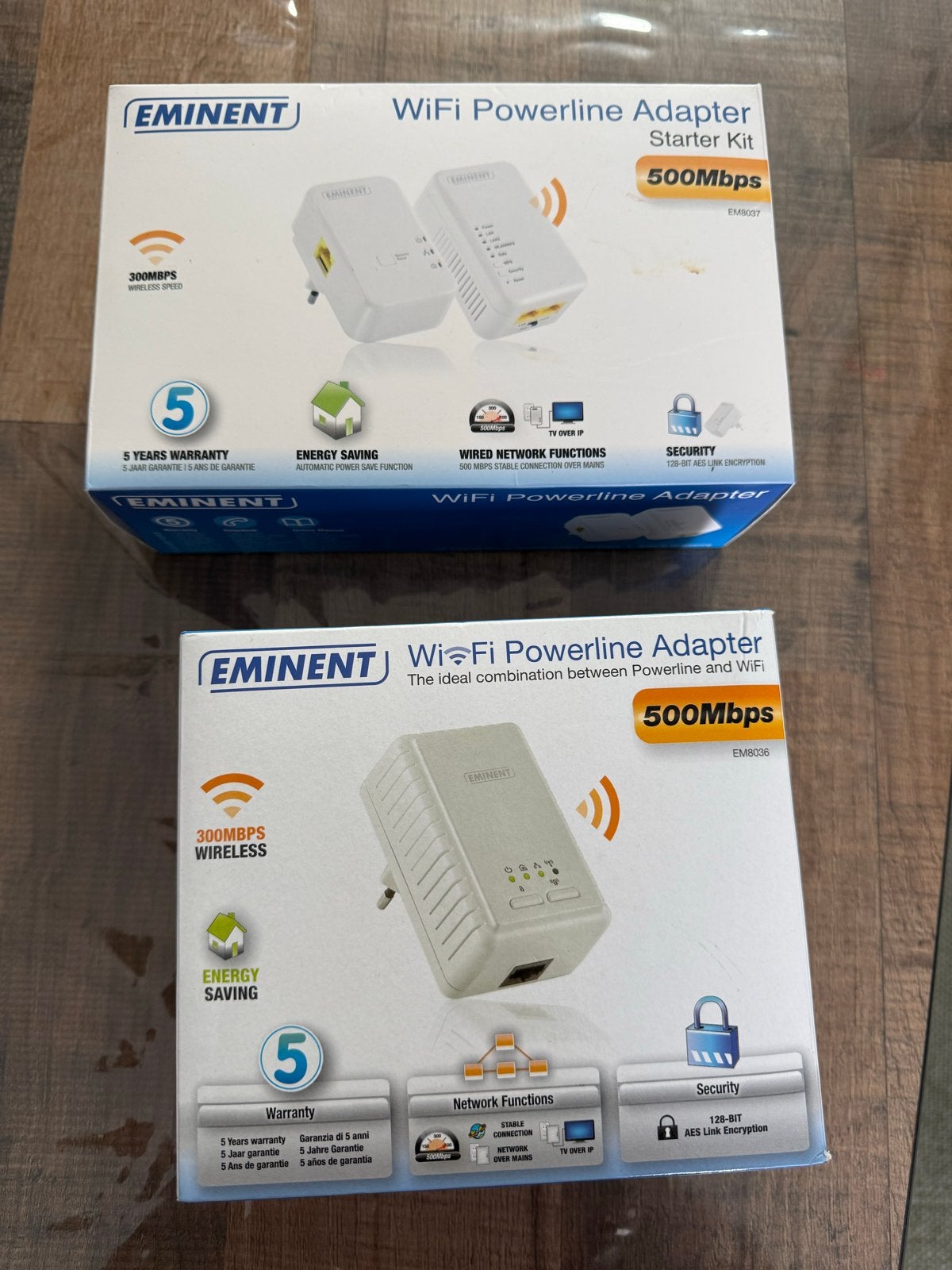 Eminent WiFi Powerline Adapter Starter Kit 500Mbps, Ophalen of Verzenden, Nieuw