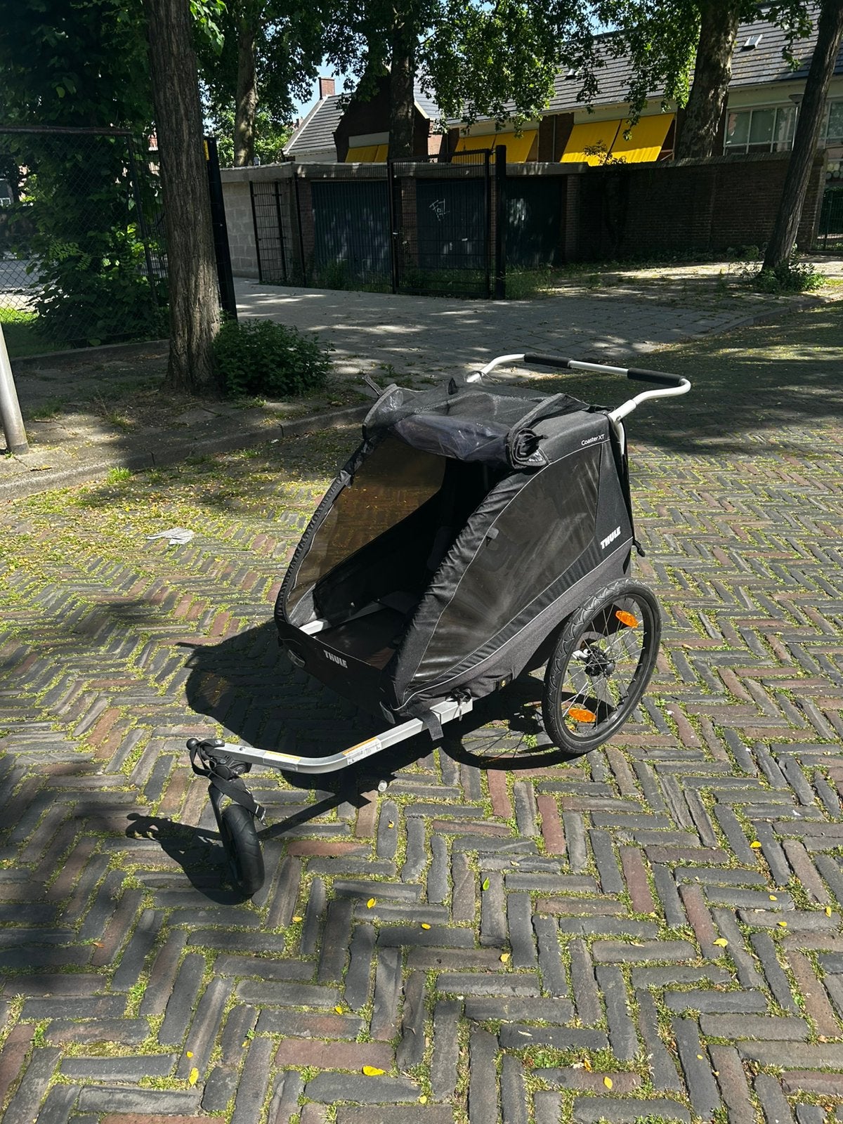 Thule Coaster XT2 fietskar met babyschaal, Ophalen, Opvouwbaar, Zo goed als nieuw, Kinderkar