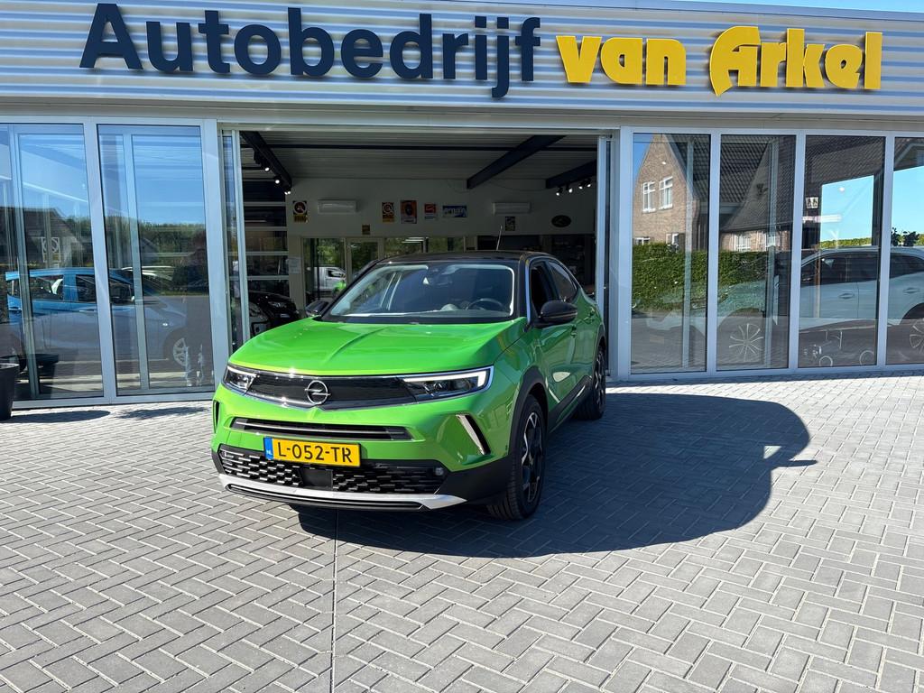 Opel Mokka-e Ultimate 50-kWh 11kw bl. snel laden, 136 pk, Zwart, Mokka-e, Leder en Stof