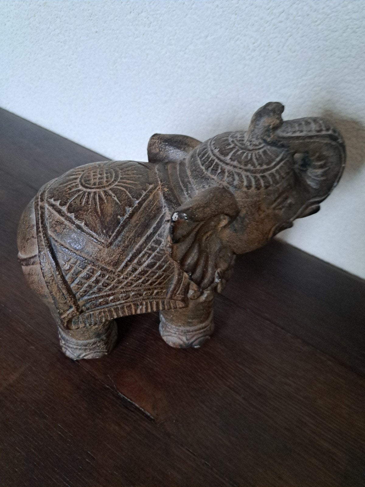 OLIFANT STEEN ZGAN KLEUR BRUIN, Verzamelen, Beelden en Beeldjes, Ophalen of Verzenden, Zo goed als nieuw, Dier
