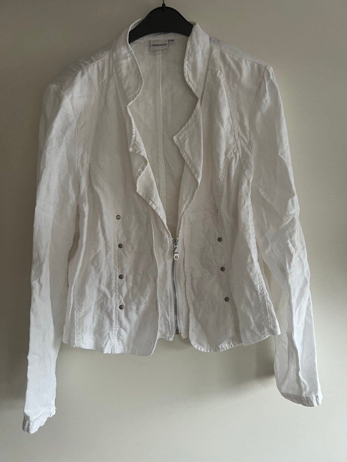 Mooie jasje, Ophalen of Verzenden, Zo goed als nieuw, Maat 46/48 (XL) of groter, Wit