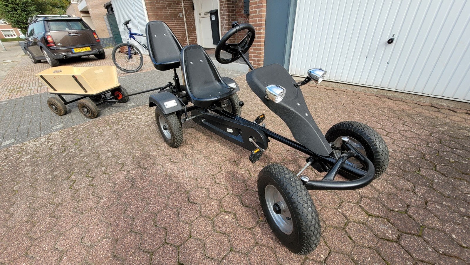 Skelter met: duozit, verlichting en aanhanger, Ophalen, Gebruikt, Overige merken, Duozit