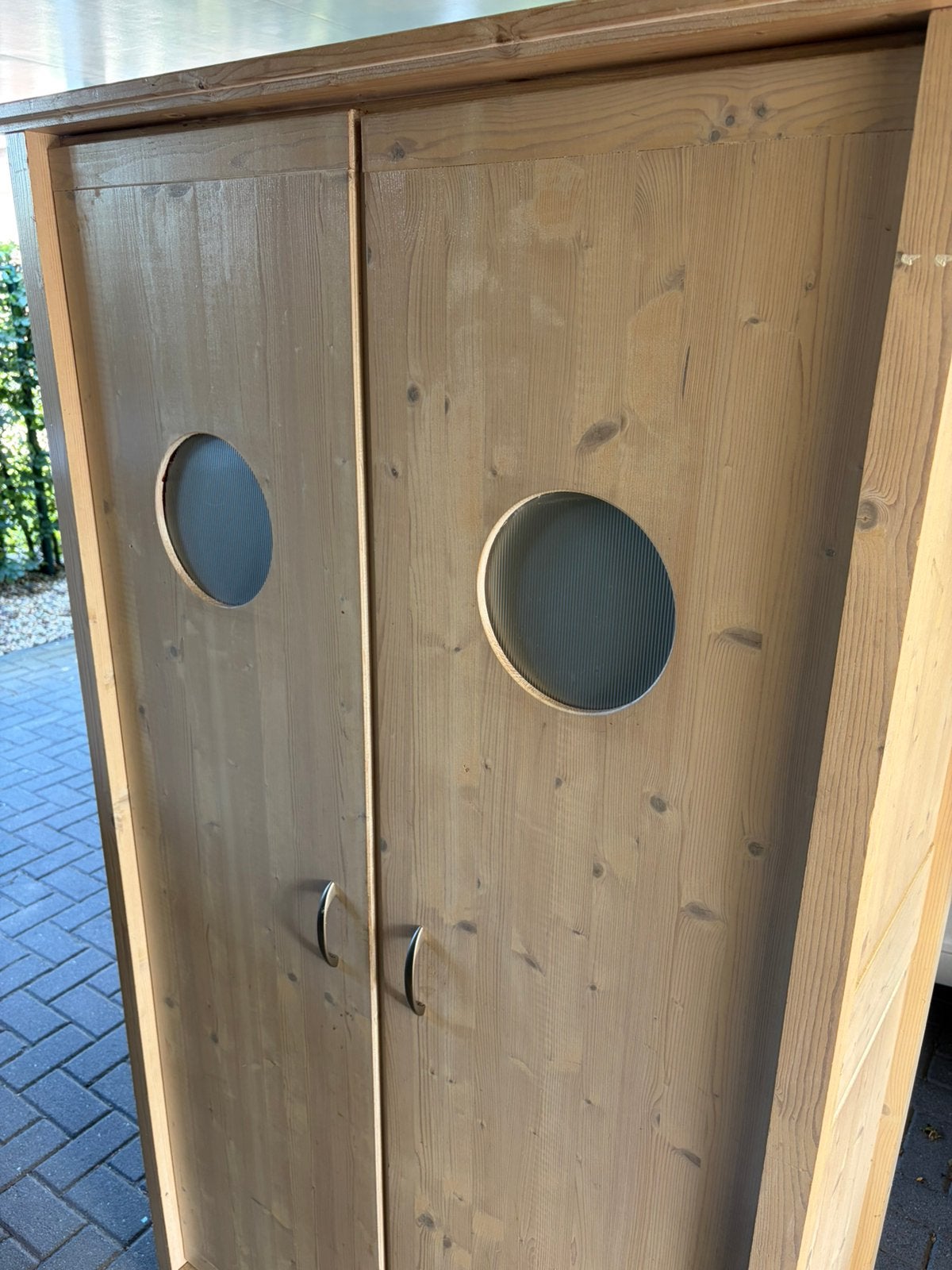 Houten kledingkast met planken en hangruimte, Huis en Inrichting, Ophalen, Gebruikt, 50 tot 100 cm, 150 tot 200 cm