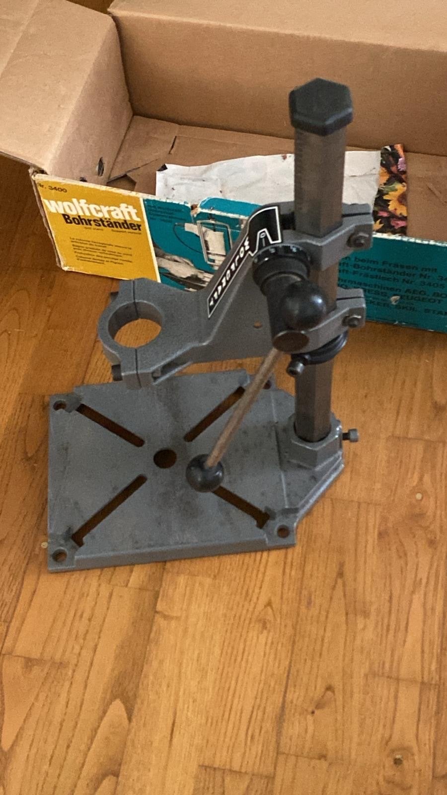 Wolfcraft Boorstandaard - Perfect voor Precisieboren, Doe-het-zelf en Verbouw, Gereedschap | Boormachines, Ophalen, Gebruikt, Overige typen