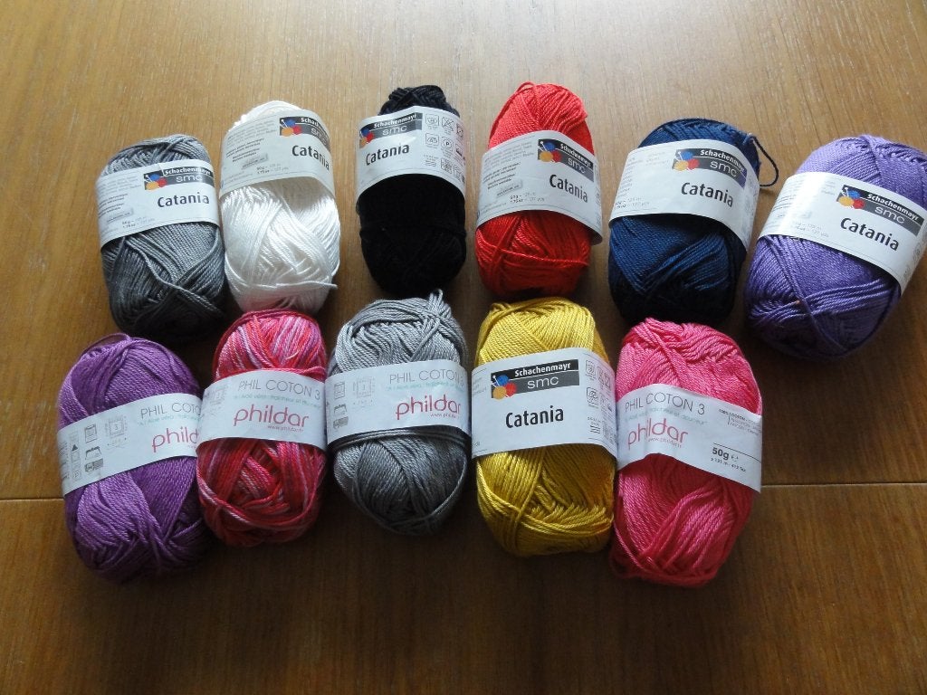 Bollen katoen, 11 stuks, Hobby en Vrije tijd, Ophalen of Verzenden, Zo goed als nieuw, Breien of Haken, Wol of Garen