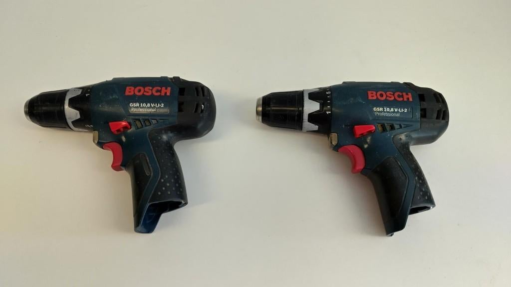 2 x BOSCH ACCUBOORMACHINE  GSR10,8V-LI-2, Gebruikt, Variabele snelheid, Ophalen of Verzenden, Boor- en Schroefmachine