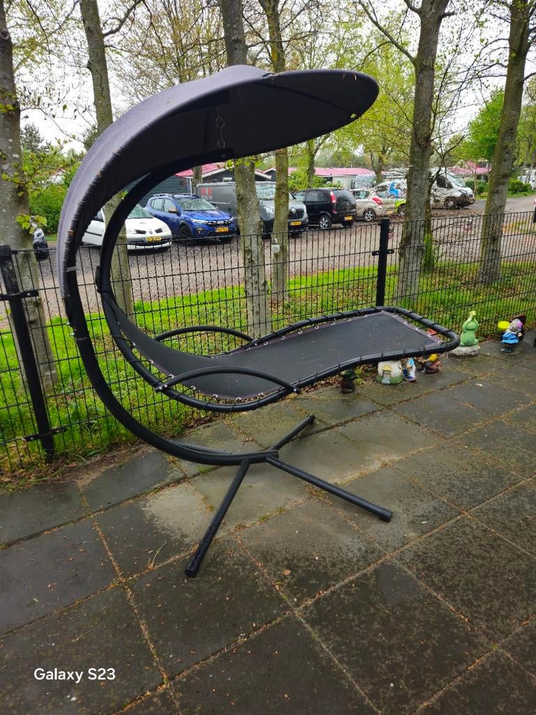 Hang ligstoel met zonnescherm, Tuin en Terras, Ophalen, Nieuw, Aluminium