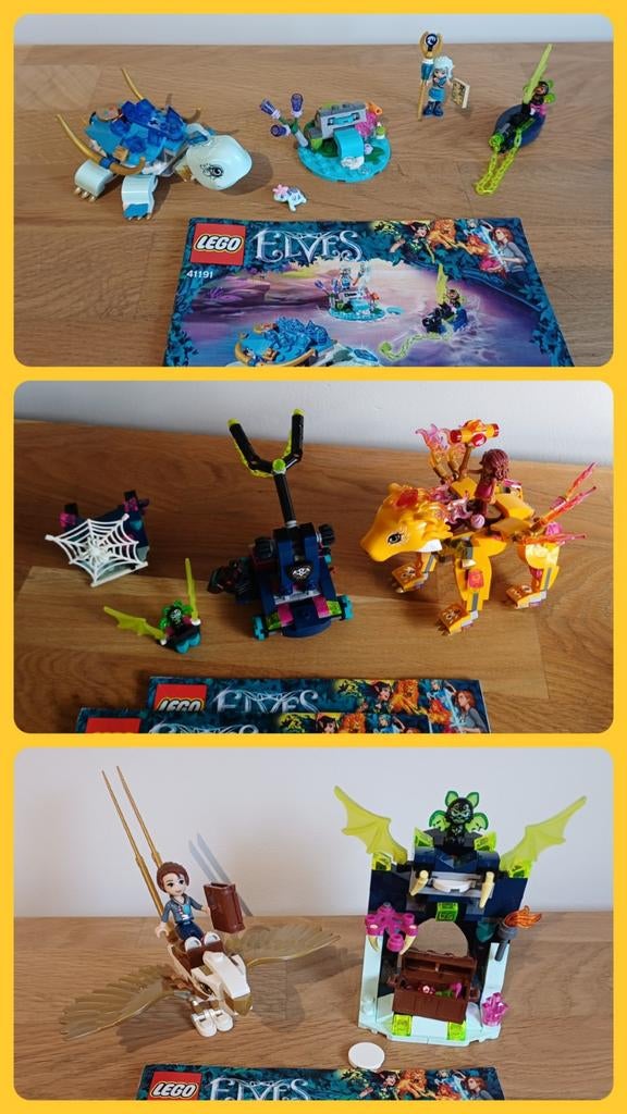 Lego Elves, 3 sets 41190 en 41191 en 41192 compleet, Ophalen of Verzenden, Zo goed als nieuw