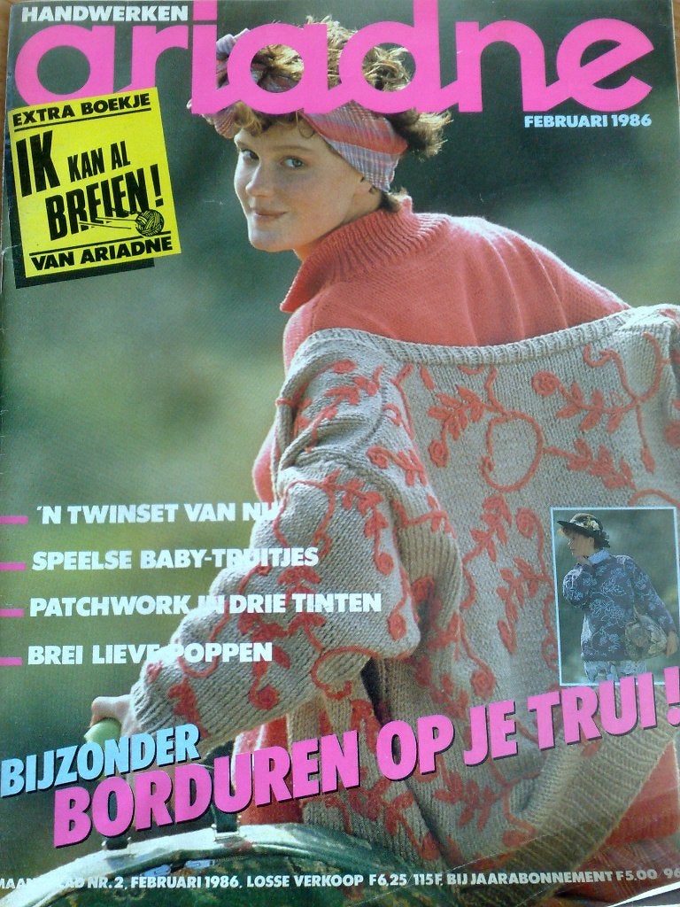 7 x Ariadne uit jaargang 1986, Verzenden, Zo goed als nieuw, Breien of Haken, Patroon of Boek
