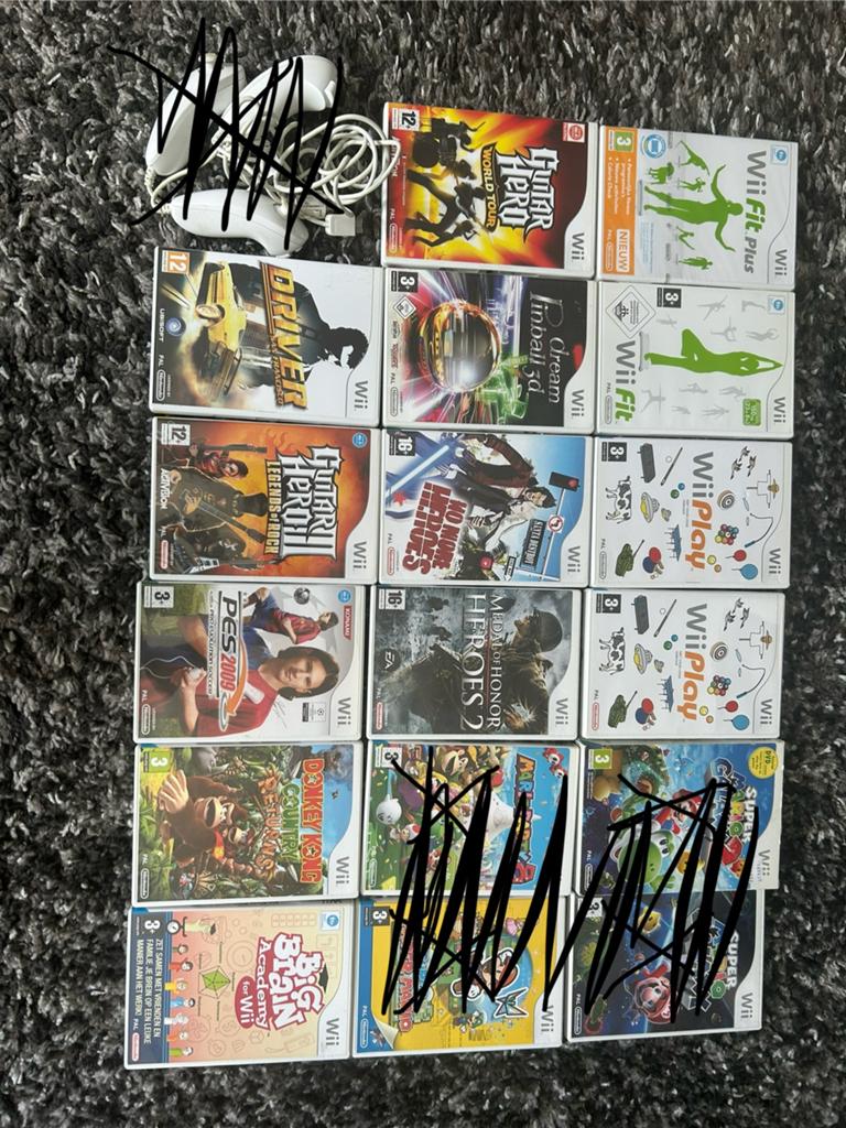 Spellen voor de Wii, Ophalen, Zo goed als nieuw, Zonder controller