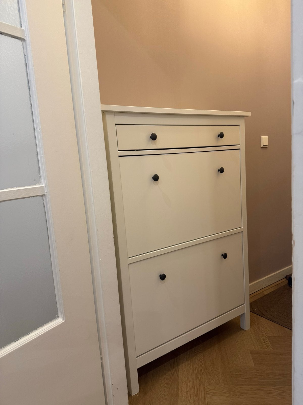 IKEA Hemnes schoenenkast met 2 vakken en lade, Huis en Inrichting, Ophalen, Gebruikt