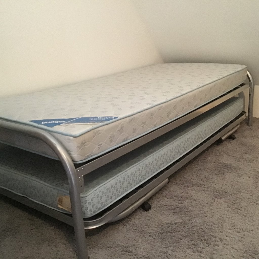Bed, Huis en Inrichting, Slaapkamer | Bedden, Ophalen, Gebruikt, 90 cm, Eenpersoons