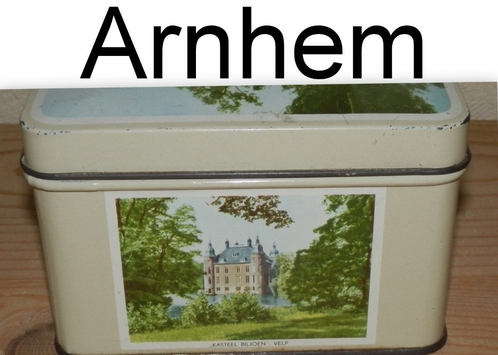 Al8 koekjes blik van Arnhem, Verzamelen, Blikken, Ophalen of Verzenden, Gebruikt, Koek(jes)