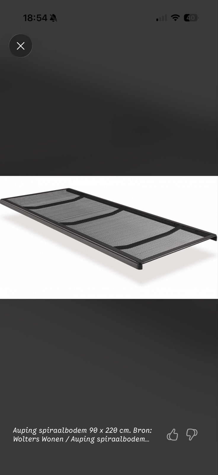 Auping spiraalbodem 90 x 220 cm, Huis en Inrichting, Slaapkamer | Matrassen en Bedbodems, Gebruikt, 90 cm, Eenpersoons, Ophalen of Verzenden