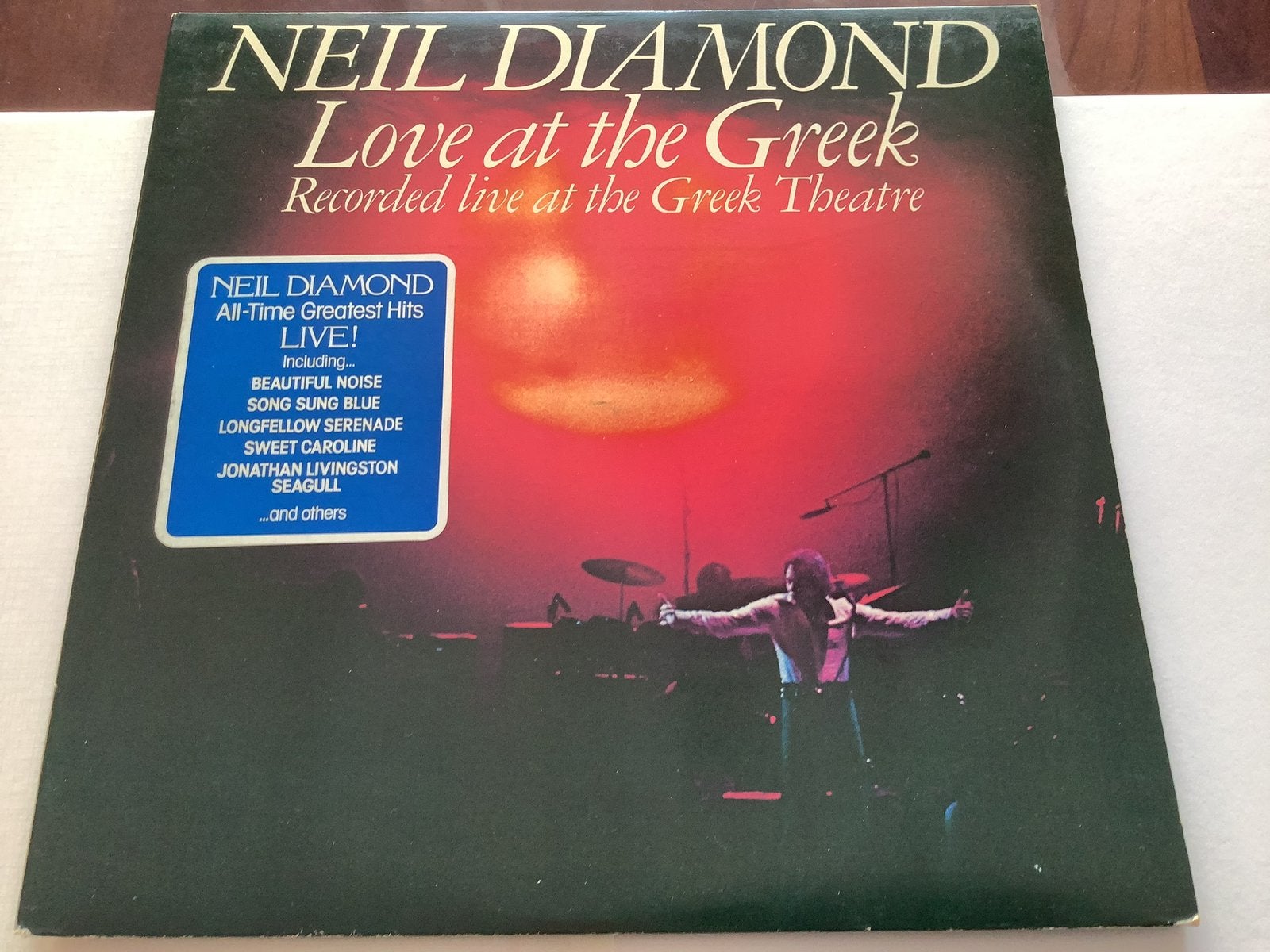 Love at the Greek Neil Diamond / Rod Steward Greatest hits, Ophalen of Verzenden, Zo goed als nieuw, 12 inch, Poprock