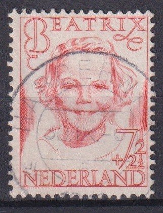 Nederland 1946 nr. 458 Prinses Beatrix Oranje HARDERWIJK, Verzenden, Gestempeld, Koningshuis