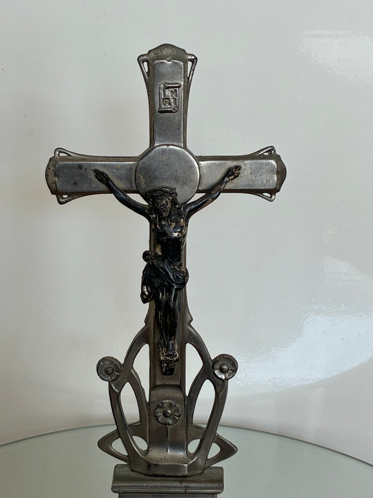 Art Nouveau Crucifix - Antiek Kruisbeeld, Ophalen