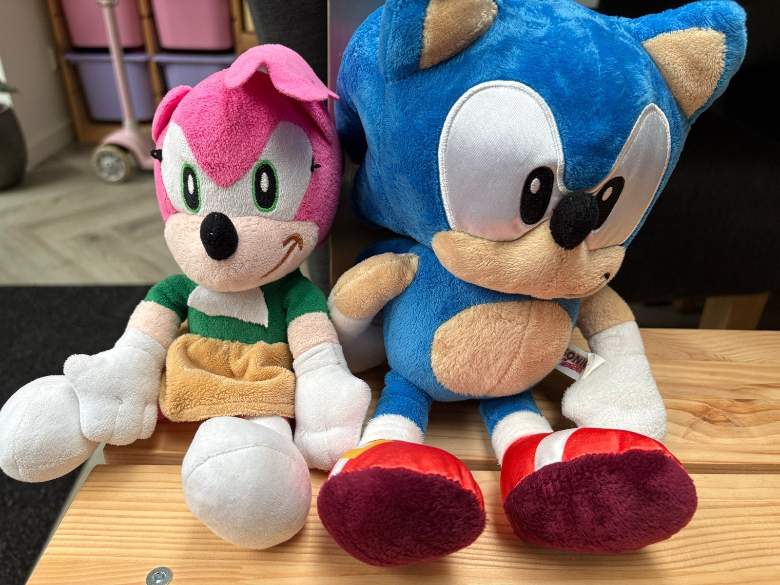Sonic the Hedgehog en Amy Rose knuffels, Kinderen en Baby's, Overige merken, Overige karakters, Overige typen, Ophalen of Verzenden