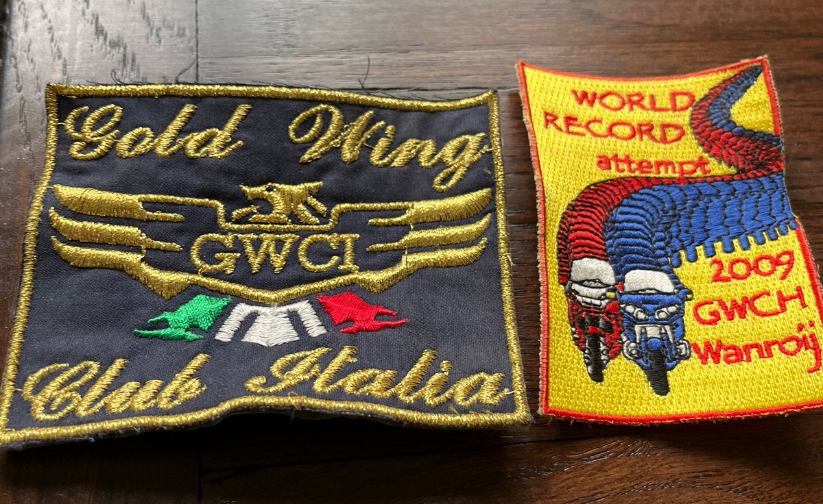 Gold Wing Club Italia & World Record Attempt Patches, Ophalen of Verzenden, Gebruikt, Motoren