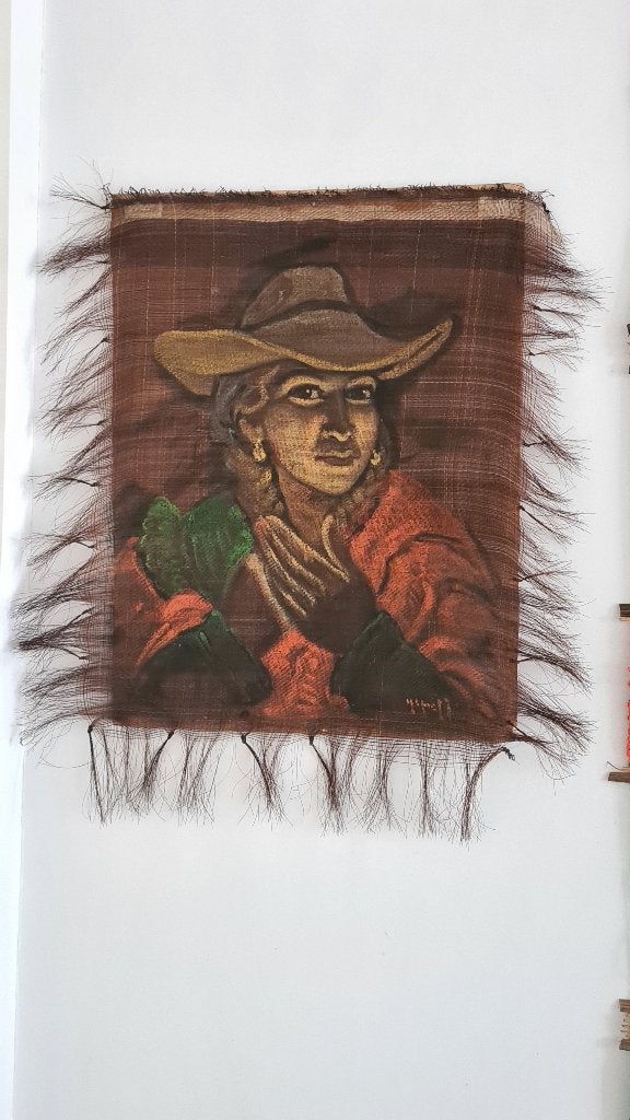 Schildering op paardenhaar, Ophalen, Gebruikt, Minder dan 50 cm, Schilderij
