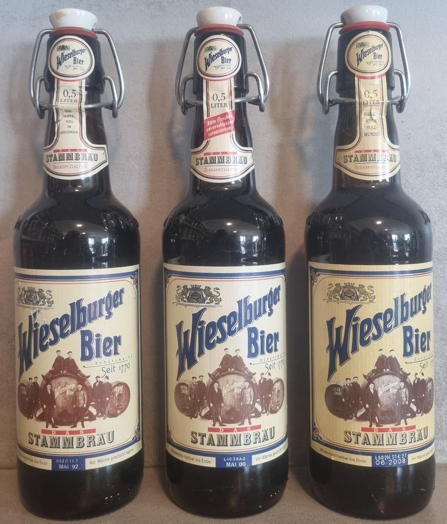 3x 50cl Wieselburger Stammbrau, Oostenrijk - '92/'00/'08, Verzamelen, Biermerken, Ophalen of Verzenden, Zo goed als nieuw, Flesje(s)