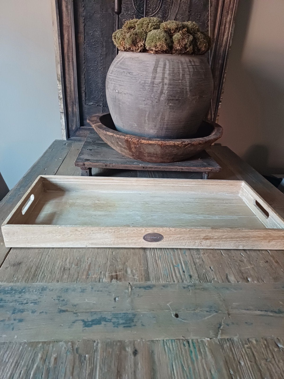 Riverdale dienblad, Ophalen of Verzenden, Gebruikt, Rechthoekig, Hout