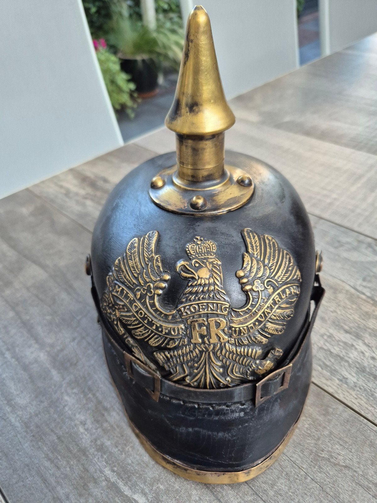 Pickelhaube - Mogelijk origineel of zeer oude replica, Verzamelen, Ophalen of Verzenden, Landmacht, Duitsland, Helm of Baret