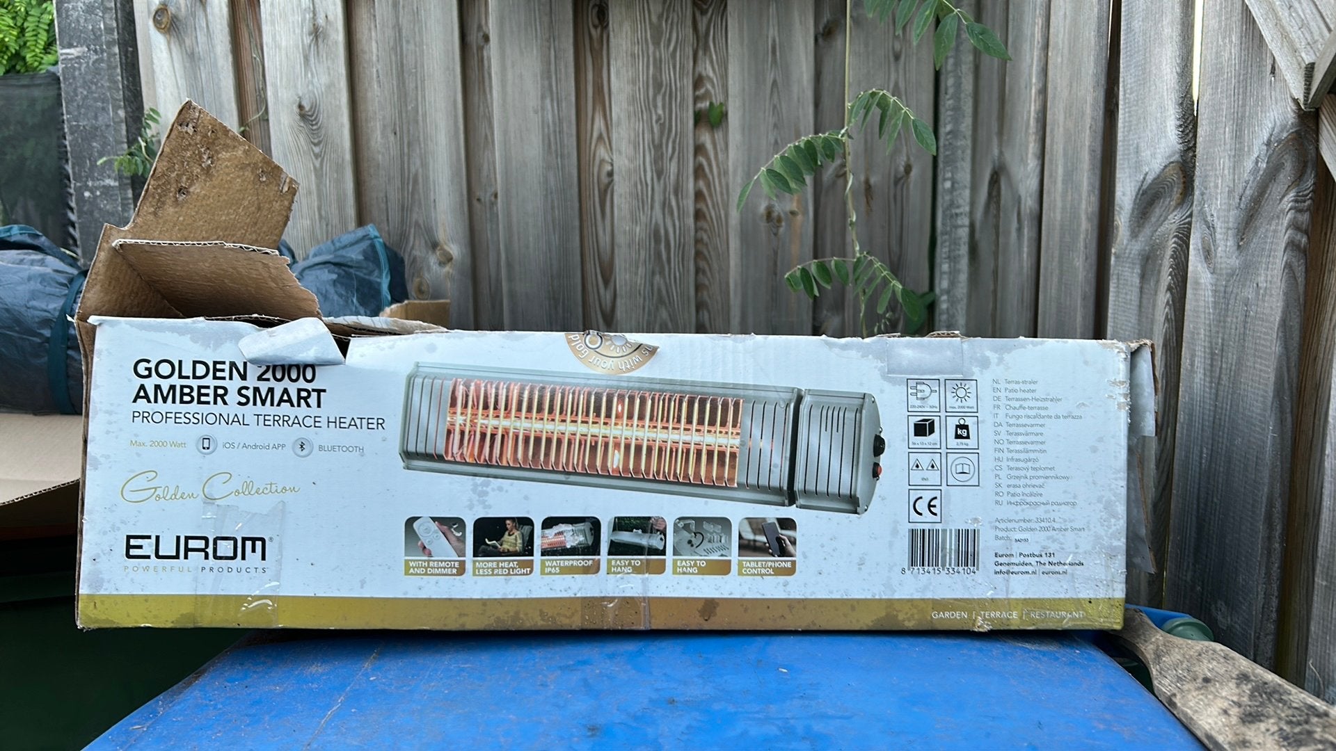 Eurom golden 2000 amber smart heater, Ophalen of Verzenden, Gebruikt, Wand