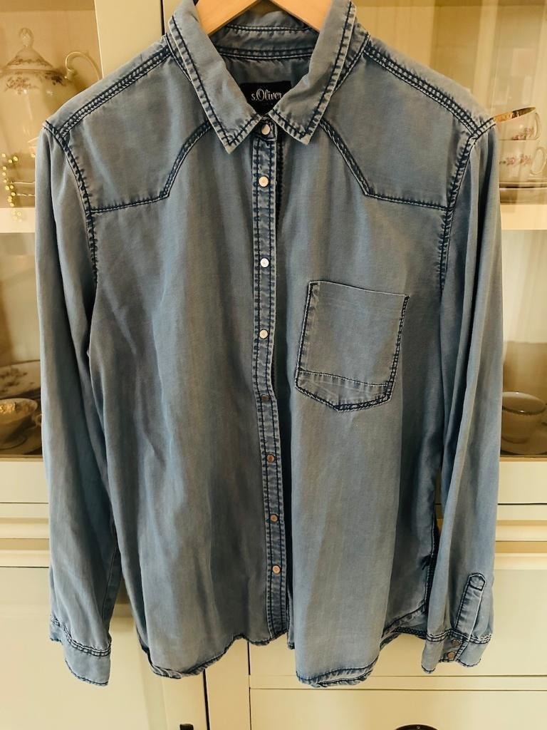 Denim Blouse S Oliver maat L zgan, Blauw, Maat 42/44 (L), Ophalen of Verzenden, S Oliver