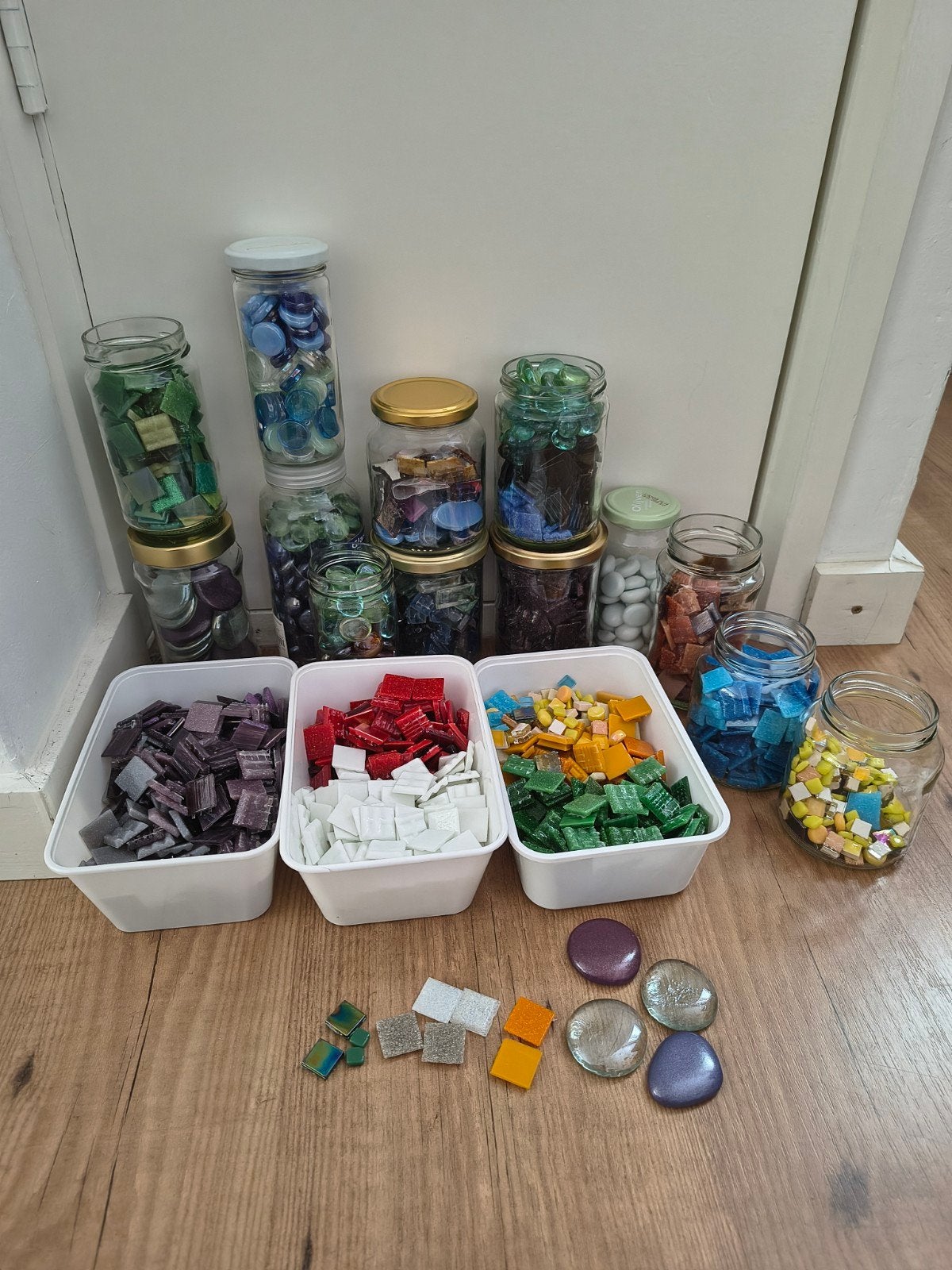 Mooie partij mozaïek stenen, Ophalen, Nieuw, Glas