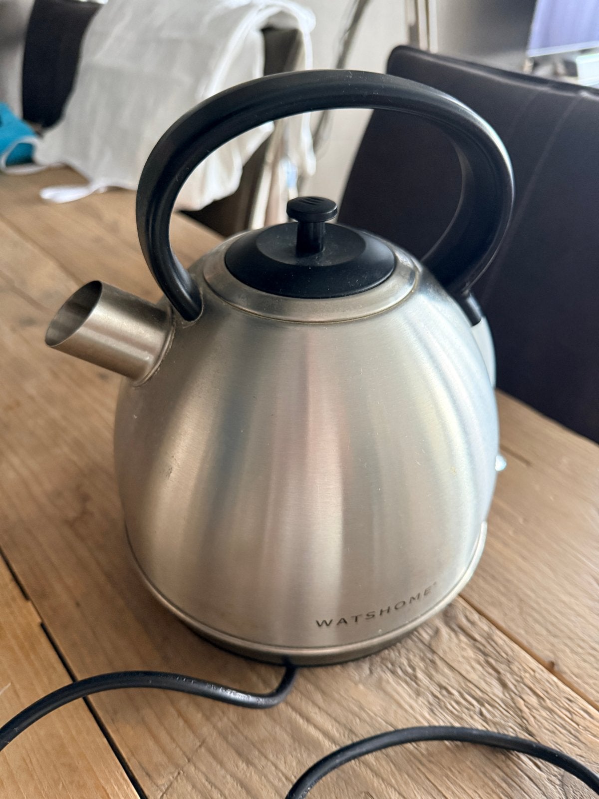 WATSHOME RVS Waterkoker - 1.7L - Zo goed als nieuw, 1 tot 2 liter, Ophalen of Verzenden, Zo goed als nieuw, Rvs