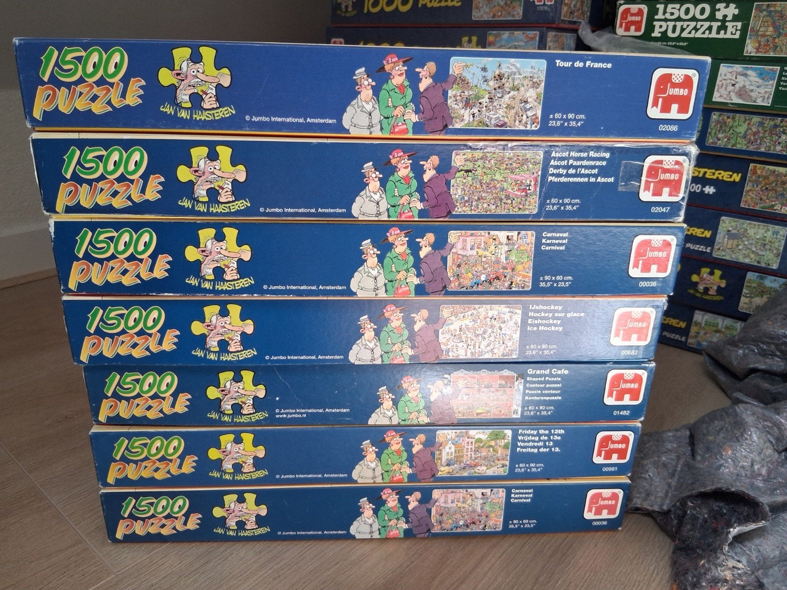 Jan van Haasteren puzzels 1500 st, Hobby en Vrije tijd, Denksport en Puzzels, Ophalen of Verzenden, 500 t/m 1500 stukjes, Gebruikt
