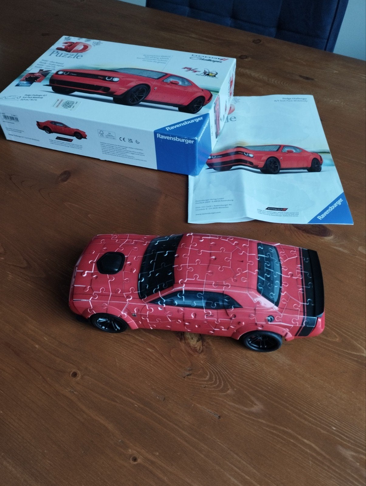 Ravensburger 3D Puzzle Dodge Challenger RT Scat Pack, Ophalen of Verzenden, Gebruikt, Auto