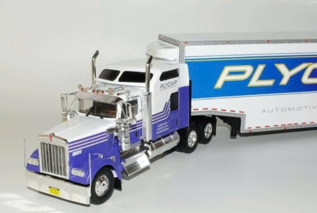Kenworth W900 '90 PLYCAR AUTOTRANSPORT 1/43  USA TRUCKS # 45, Hobby en Vrije tijd, Modelauto's | 1:43, Verzenden, Nieuw, Bus of Vrachtwagen