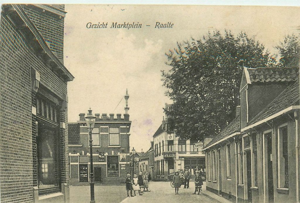 702-098-035 Raalte Marktplein, Verzamelen, Ansichtkaarten | Nederland, Verzenden, Voor 1920, Overijssel