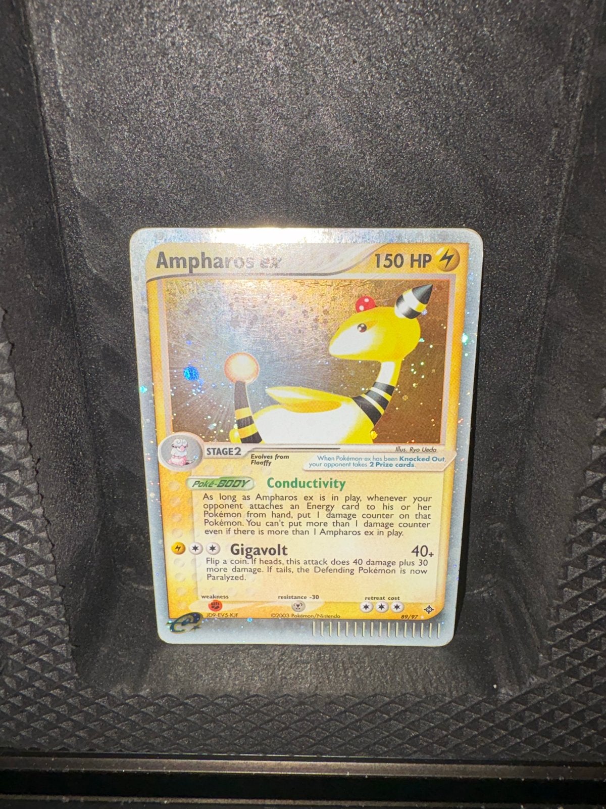 Ampharos ex Pokémon kaart - Gebruikte staat, Ophalen of Verzenden, Gebruikt, Losse kaart