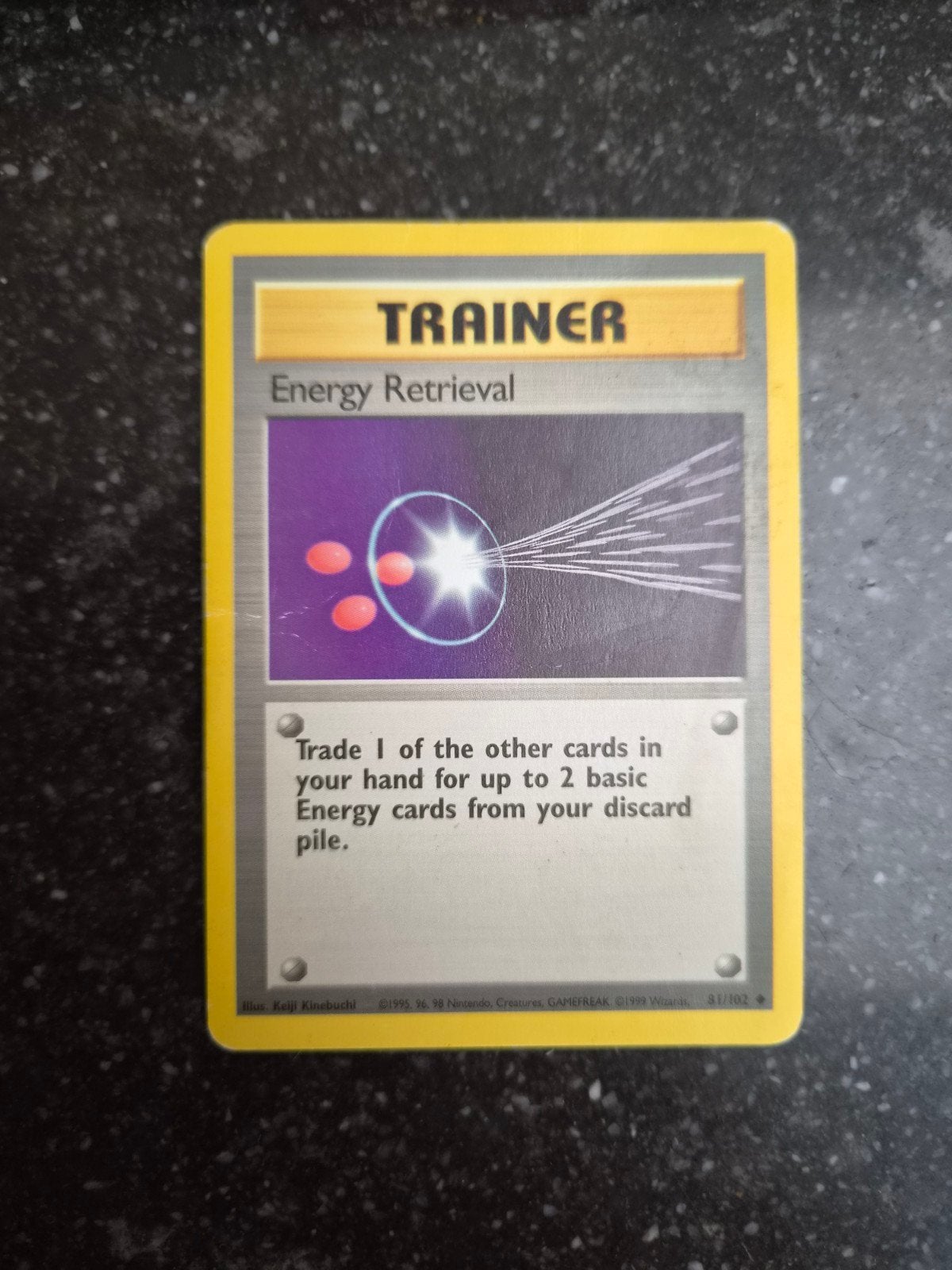 Pokémon TCG Energy Retrieval Trainer Kaart (1999), Ophalen of Verzenden, Gebruikt, Losse kaart