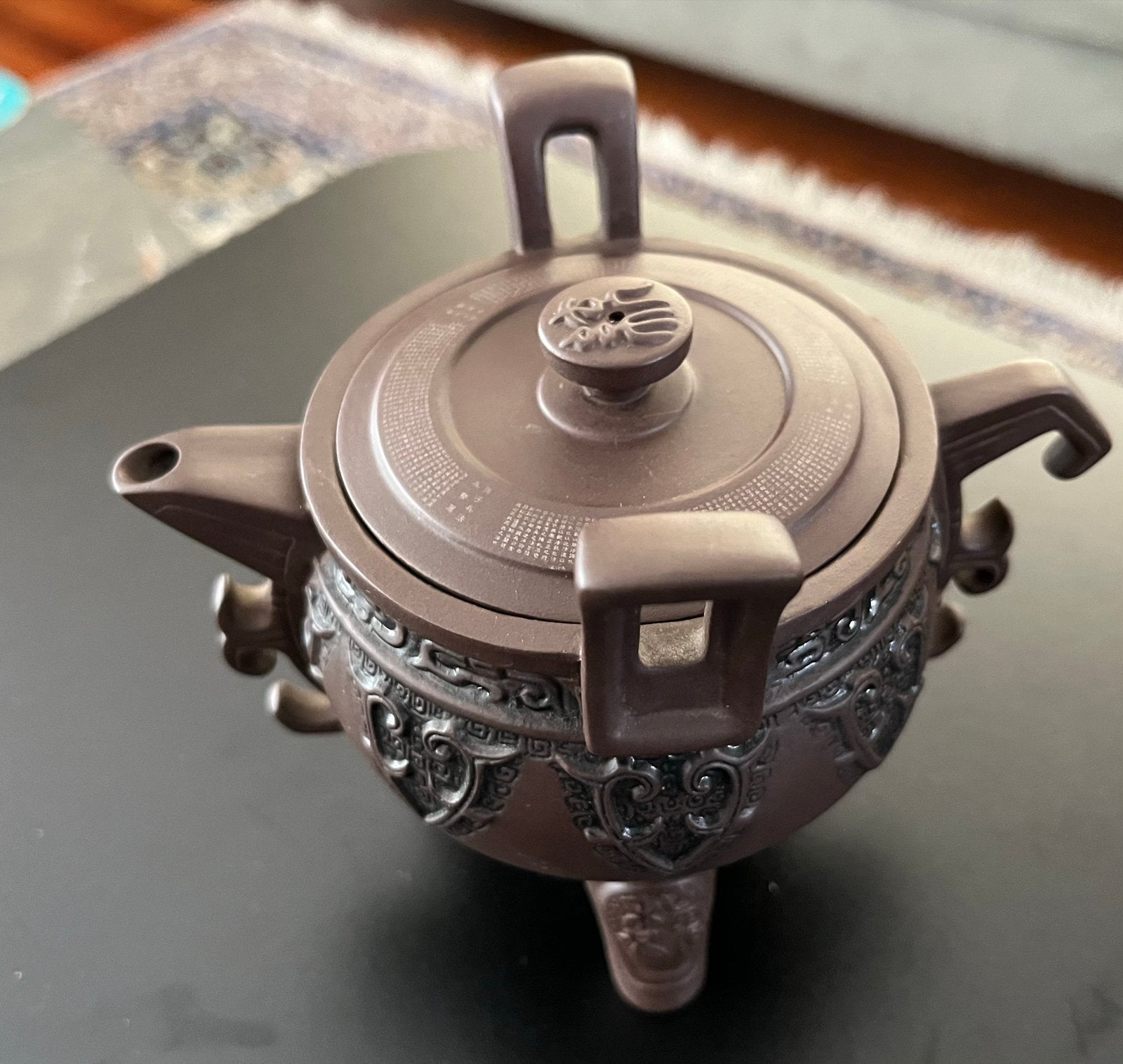 Antieke Chinese theepot, Yixing klei, 12 cm hoog, Antiek en Kunst, Ophalen of Verzenden