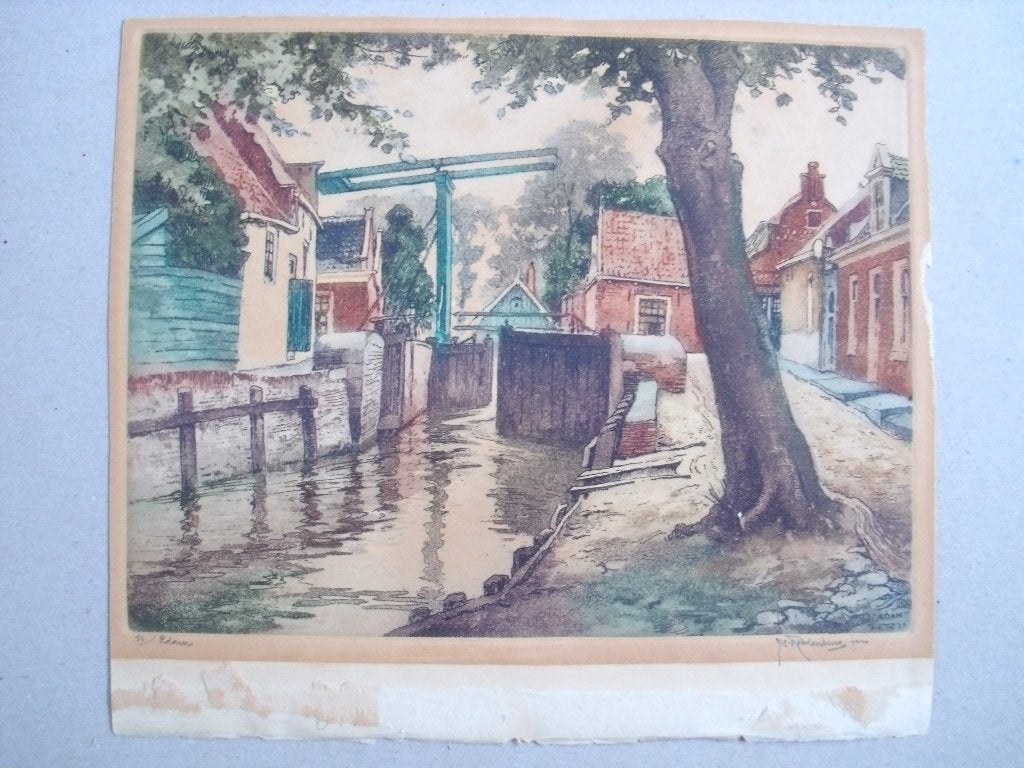 H. E. Rodenburg - (1895-1987) - Sluisje Edam - kleurets '37, Ophalen